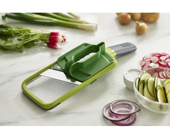 Терка с держателем для продуктов Mandoline зеленая, Joseph Joseph, фото , изображение 8
