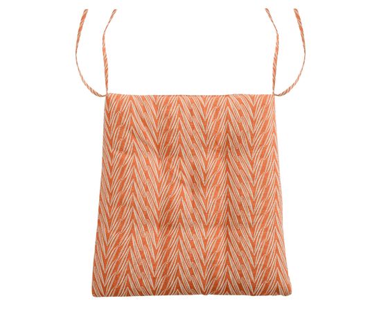 Подушка на стул из хлопка с графичным принтом Колосья Russian North, 40х40х4 см, Tkano, фото 