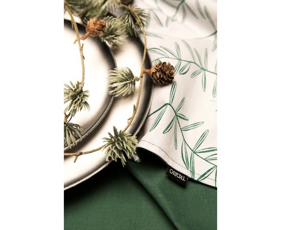 Дорожка на стол из хлопка с графичным принтом Папоротник Russian North, 45х150 см, Tkano, фото , изображение 2