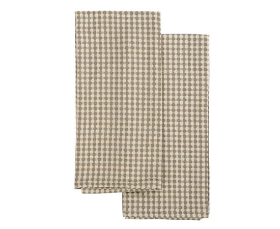 Набор вафельных кухонных полотенец бежевого цвета из умягченного хлопка Essential, 50х70 см, Tkano, фото 