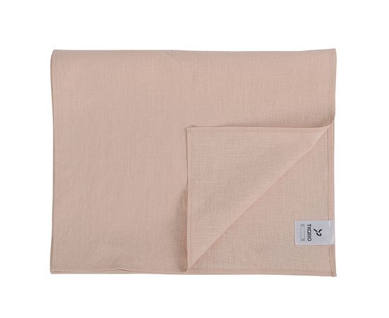 Дорожка на стол из умягченного льна розово-пудрового цвета из коллекции Essential, 45х150 см, Tkano, фото 