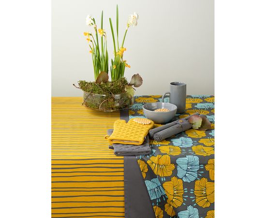 Дорожка на стол из хлопка серого цвета из коллекции Essential, 45х150 см, Tkano, фото , изображение 5