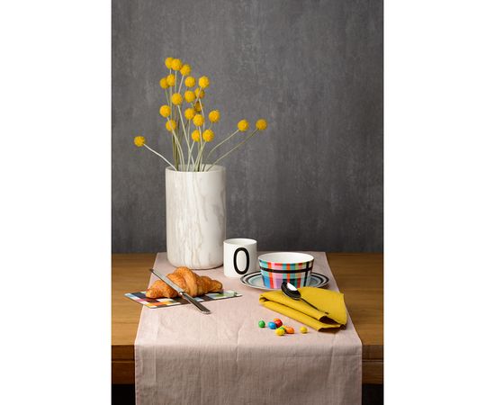 Дорожка на стол из умягченного льна розово-пудрового цвета из коллекции Essential, 45х150 см, Tkano, фото , изображение 2