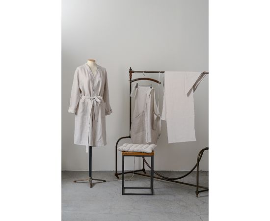 Дорожка на стол из умягченного льна бежевого цвета, 45х150 см, Tkano, фото , изображение 5