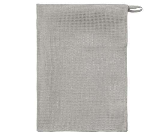 Набор из двух вафельных полотенец изо льна серого цвета из коллекции Essential, 50х70 см, Tkano, фото 