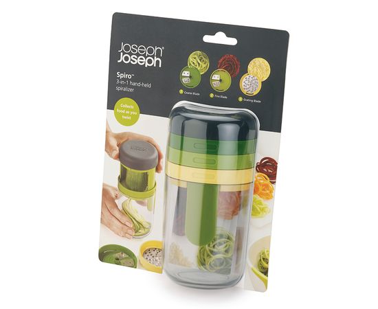 Терка спиралайзер с тремя лезвиями и контейнером для хранения Spiro, Joseph Joseph, фото , изображение 7