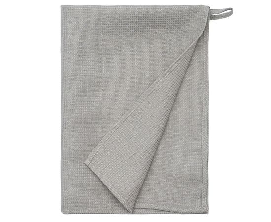 Набор из двух вафельных полотенец изо льна серого цвета из коллекции Essential, 50х70 см, Tkano, фото , изображение 4