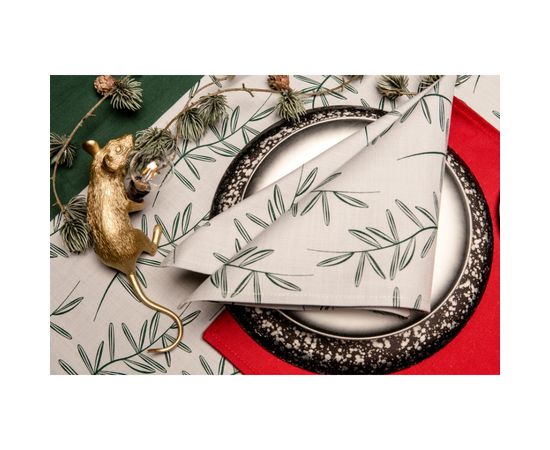 Дорожка на стол из хлопка с графичным принтом Папоротник Russian North, 45х150 см, Tkano, фото , изображение 5