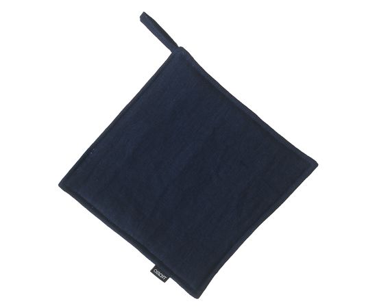 Прихватка из умягченного льна темно-синего цвета Essential, 22х22 см, Tkano, фото 