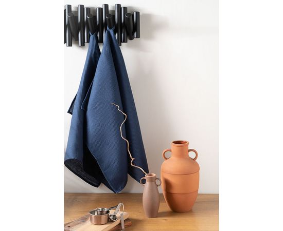 Набор из двух вафельных полотенец изо льна темно-синего цвета из коллекции Essential, 50х70 см, Tkano, фото , изображение 3 Набор из двух вафельных полотенец изо льна темно-синего цвета из коллекции Essential, 50х70 см, Tkano, фото , изображение 3