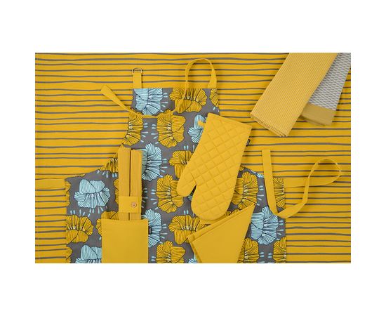 Прихватка-варежка из хлопка горчичного цвета из коллекции Prairie, 33х17,5 см, Tkano, фото , изображение 4