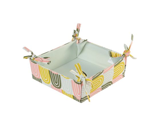 Корзинка для хлеба из хлопка мятного цвета с принтом Passion Arch из коллекции Wild, 35х35 см, Tkano, фото 