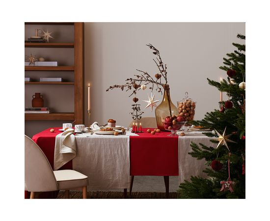 Дорожка на стол из умягченного льна бежевого цвета, 45х150 см, Tkano, фото , изображение 2