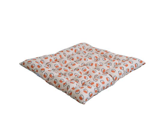 Подушка на стул стеганая из хлопка с графичным принтом Ягоды из коллекции Russian North, 40х40 см, Tkano, фото , изображение 2