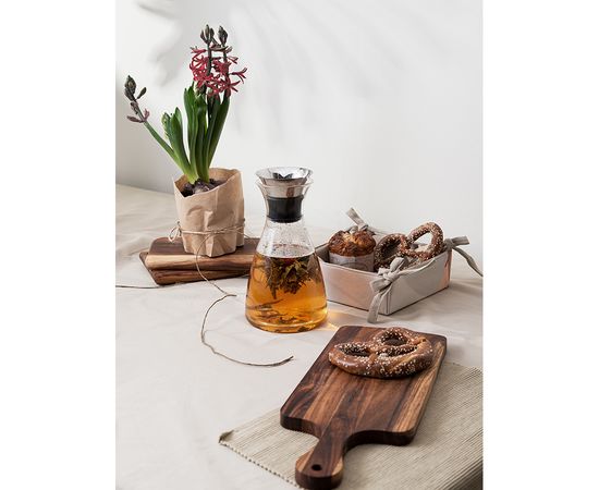 Корзинка для хлеба из хлопка бежевого цвета с авторским принтом из коллекции Freak Fruit, 30х30 см, Tkano, фото , изображение 2