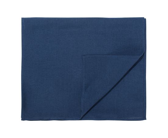 Дорожка на стол из стираного льна синего цвета из коллекции Essential, 45х150 см, Tkano, фото 