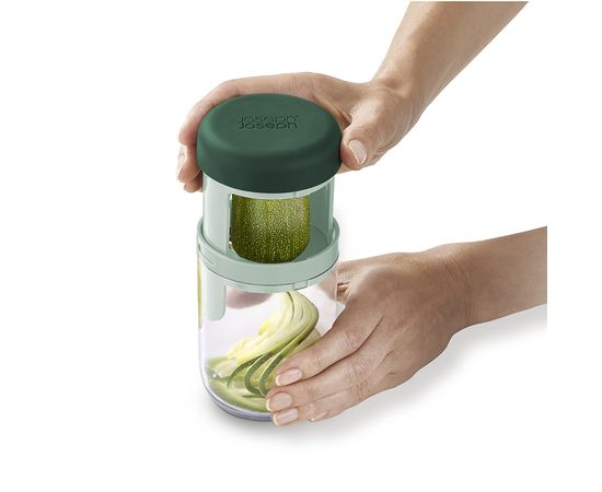 Терка спиралайзер с тремя лезвиями и контейнером для хранения Spiro Sage, Joseph Joseph, фото , изображение 6
