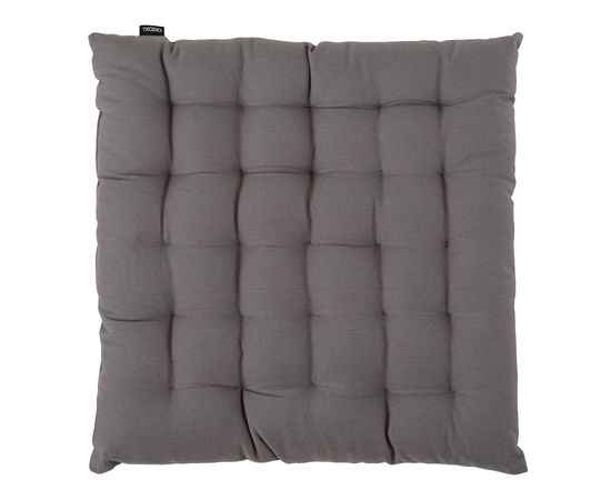 Подушка на стул из хлопка серого цвета из коллекции Essential, 40х40 см, Tkano, фото 