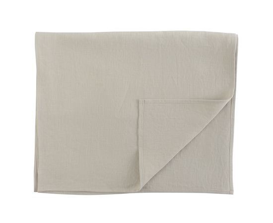 Дорожка на стол из умягченного льна бежевого цвета, 45х150 см, Tkano, фото 