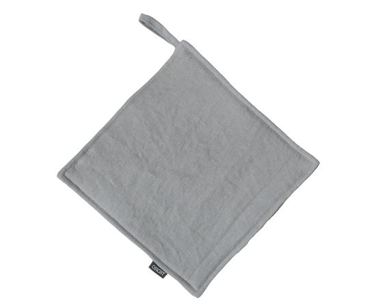 Прихватка из умягченного льна серого цвета Essential, 22х22 см, Tkano, фото 