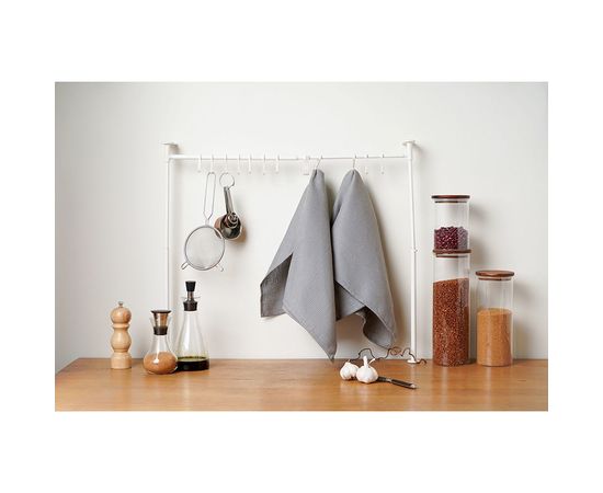 Набор из двух вафельных полотенец изо льна серого цвета из коллекции Essential, 50х70 см, Tkano, фото , изображение 9