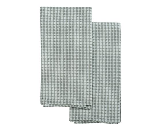 Набор вафельных кухонных полотенец серого цвета из умягченного хлопка из коллекции Essential, 50х70, Tkano, фото 