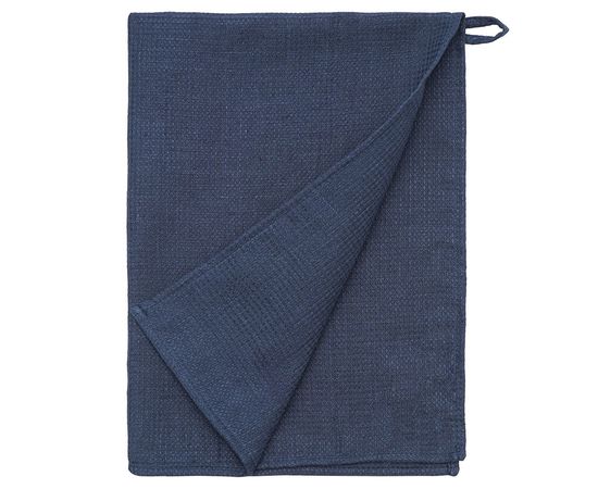 Набор из двух вафельных полотенец изо льна темно-синего цвета из коллекции Essential, 50х70 см, Tkano, фото , изображение 6 Набор из двух вафельных полотенец изо льна темно-синего цвета из коллекции Essential, 50х70 см, Tkano, фото , изображение 6