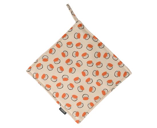 Прихватка из хлопка с графичным принтом Ягоды Russian North, 22х22 см, Tkano, фото 