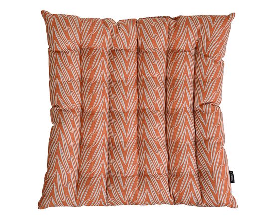 Подушка на стул стеганая из хлопка с графичным принтом Колосья из коллекции Russian North, 40х40 см, Tkano, фото 