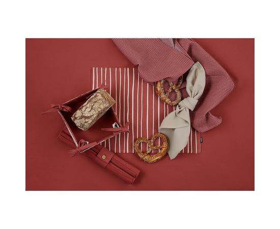 Корзинка для хлеба из хлопка терракотового цвета с принтом Цветы из коллекции Prairie, 30х30 см, Tkano, фото , изображение 2