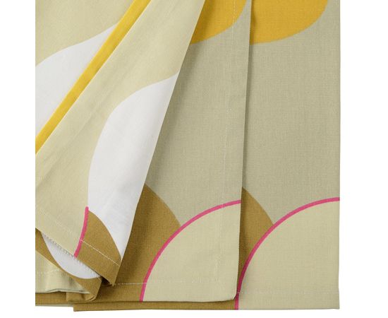 Скатерть из хлопка горчичного цвета с авторским принтом из коллекции Freak Fruit, 170х170 см, Tkano, фото , изображение 5