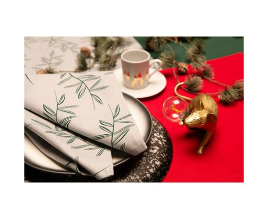 Салфетка под приборы красного цвета из хлопка Russian North, 35х45 см, Tkano, фото , изображение 5