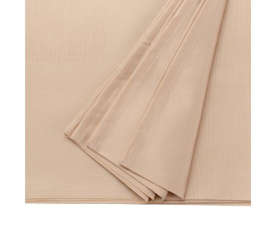 Скатерть жаккардовая бежевого цвета из хлопка с вышивкой из коллекции Essential, 180х260 см, Tkano, фото , изображение 5