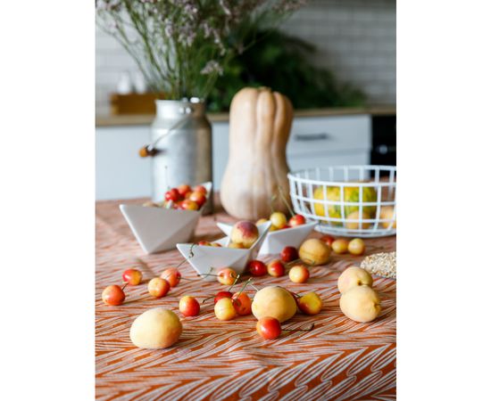 Скатерть на стол из хлопка с графичным принтом Колосья Russian North, 150х250 см, Tkano, фото , изображение 11