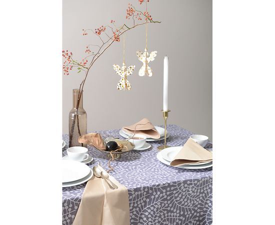 Салфетка сервировочная классическая бежевого цвета из хлопка из коллекции Essential, 53х53 см, Tkano, фото , изображение 4