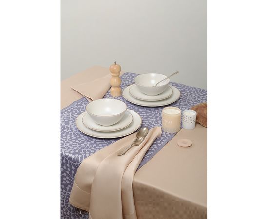 Салфетка сервировочная классическая бежевого цвета из хлопка из коллекции Essential, 53х53 см, Tkano, фото , изображение 2