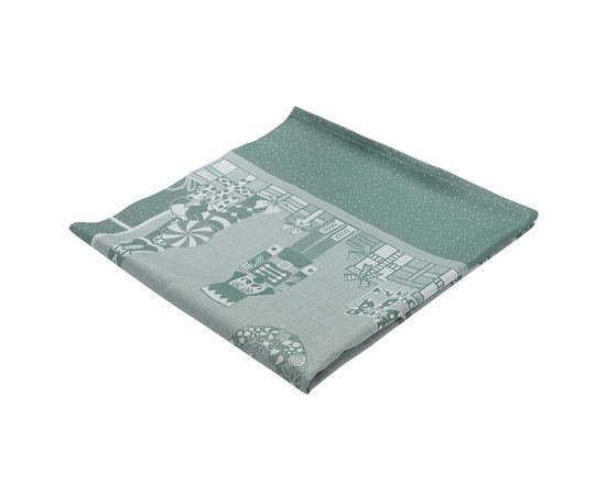 Скатерть из хлопка зеленого цвета с рисунком Щелкунчик из коллекции New Year Essential, 180х260см, Tkano, фото , изображение 4