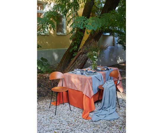 Скатерть на стол из хлопка оранжевого цвета Russian North, 170х170 см, Tkano, фото , изображение 7