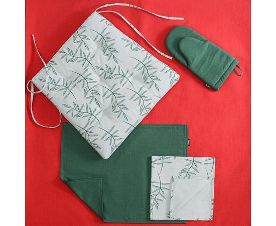 Скатерть на стол из хлопка красного цвета Russian North, 170х170 см, Tkano, фото , изображение 5