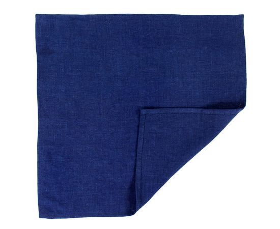 Салфетка сервировочная из умягченного льна темно-синего цвета, 45х45 см, Tkano, фото  Салфетка сервировочная из умягченного льна темно-синего цвета, 45х45 см, Tkano, фото