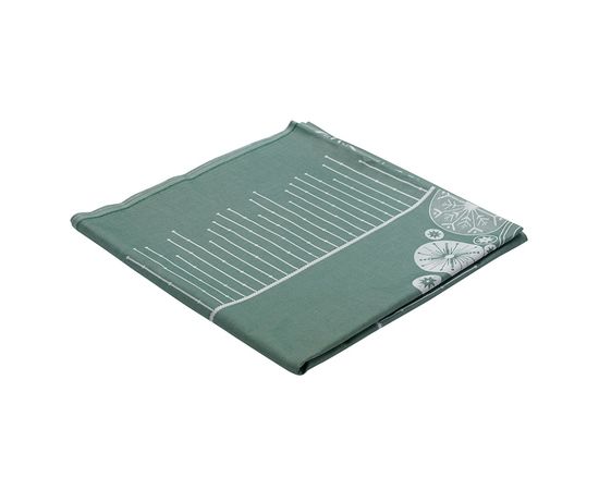 Скатерть из хлопка зеленого цвета с рисунком Ледяные узоры из коллекции New Year Essential, 180х180см, Tkano, фото , изображение 3