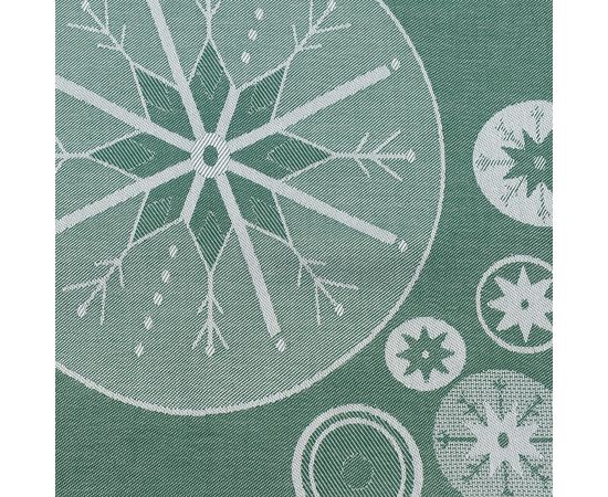 Салфетка из хлопка зеленого цвета с рисунком Ледяные узоры из коллекции New Year Essential, 53х53см, Tkano, фото , изображение 5 Салфетка из хлопка зеленого цвета с рисунком Ледяные узоры из коллекции New Year Essential, 53х53см, Tkano, фото , изображение 5