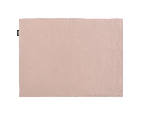 Салфетка под приборы из умягченного льна с декоративной обработкой пыльная роза Essential, 35х45 см, Tkano, фото , изображение 2