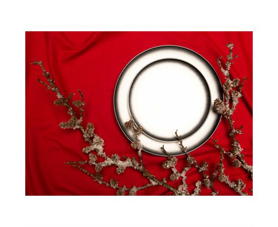 Скатерть на стол из хлопка красного цвета Russian North, 170х170 см, Tkano, фото , изображение 4