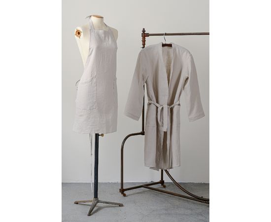 Фартук из умягченного льна бежевого цвета, 70х82 см, Tkano, фото , изображение 8