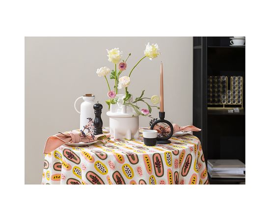 Салфетка сервировочная салфетка из умягченного льна розово-пудрового цвета из коллекции Essential, 45х45 см, Tkano, фото , изображение 3