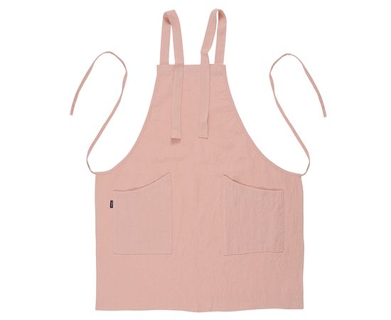 Фартук из умягченного льна розово-пудрового цвета из коллекции Essential, 82х70 см, Tkano, фото 