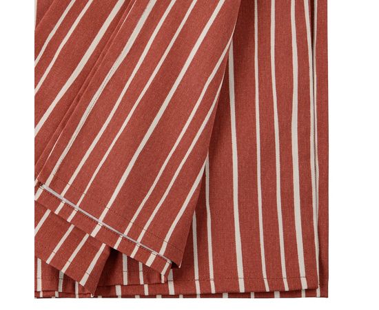 Скатерть из хлопка терракотового цвета с принтом Полоски из коллекции Prairie, 170х170 см, Tkano, фото , изображение 3