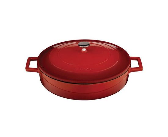 Кастрюля чугунная эмалированная красная, 28 см, LAVA, фото , изображение 2 Кастрюля чугунная эмалированная красная, 28 см, LAVA, фото , изображение 2