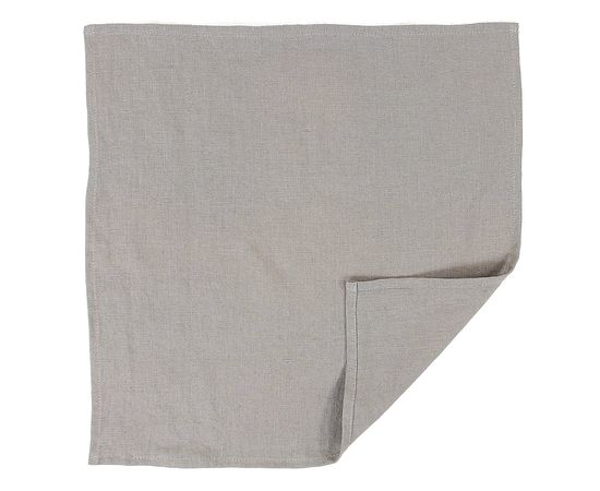 Салфетка сервировочная из умягченного льна серого цвета Essential, 45х45 см, Tkano, фото 